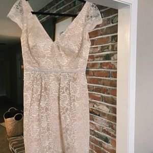 Jenny Yoo gold lace bridesmaid dress